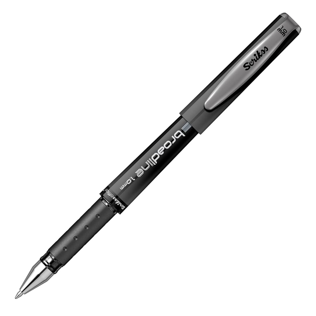 Scrikss | Office Broadline | 1.0mm | Gel Pen | Black | Pack Of 12