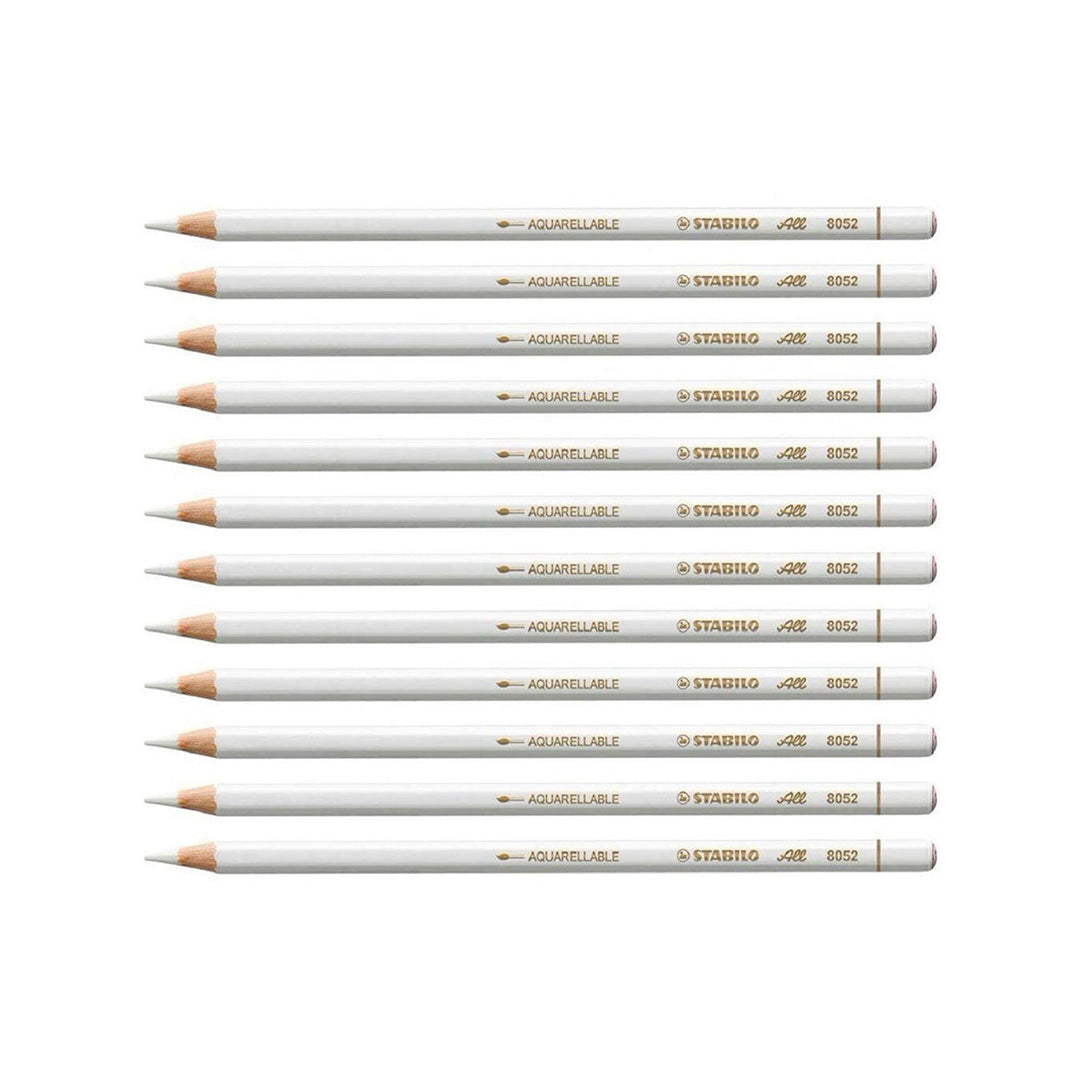 STABILO All Colored and Graphite Pencil – White (Pack of 12)
