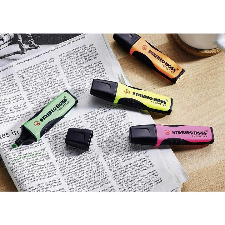 Stabilo | Boss Highlighter Pen| Executive Series | Yellow | 1 Piece - Aarcaai