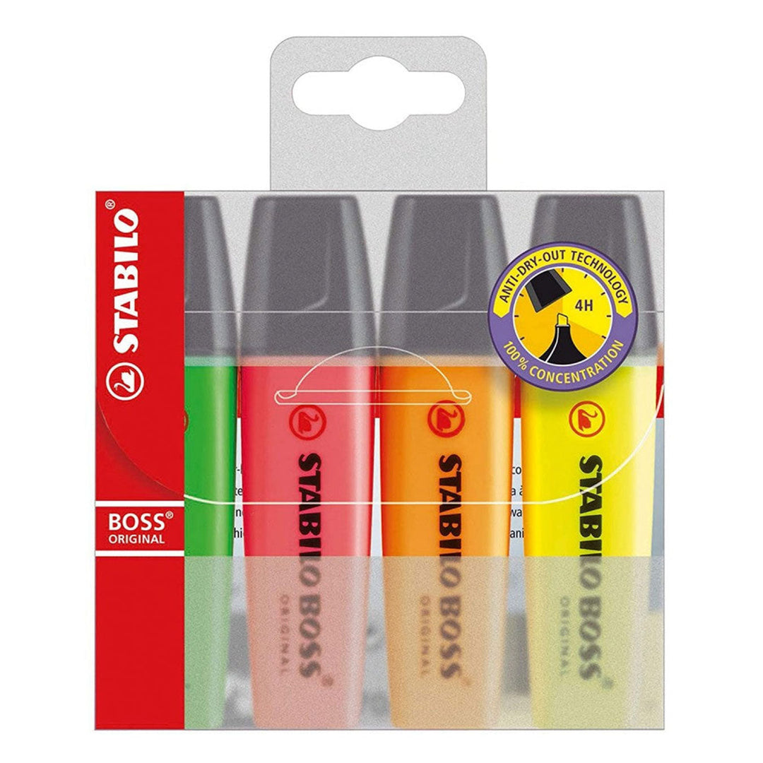 Stabilo | Boss | Highlighter | Wallet Of 4 Colors