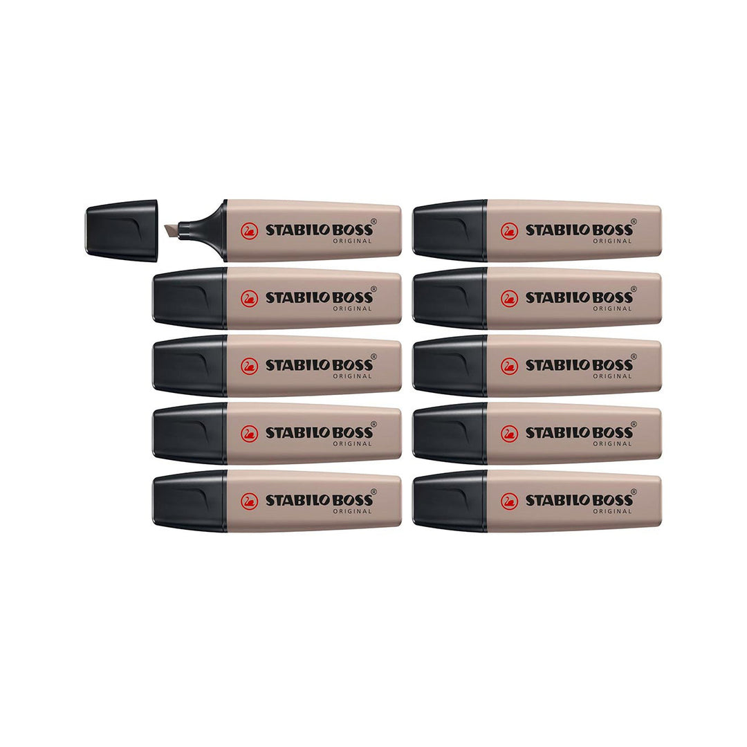 STABILO BOSS ORIGINAL NatureCOLORS Highlighter - Warm Grey (10 PCS)