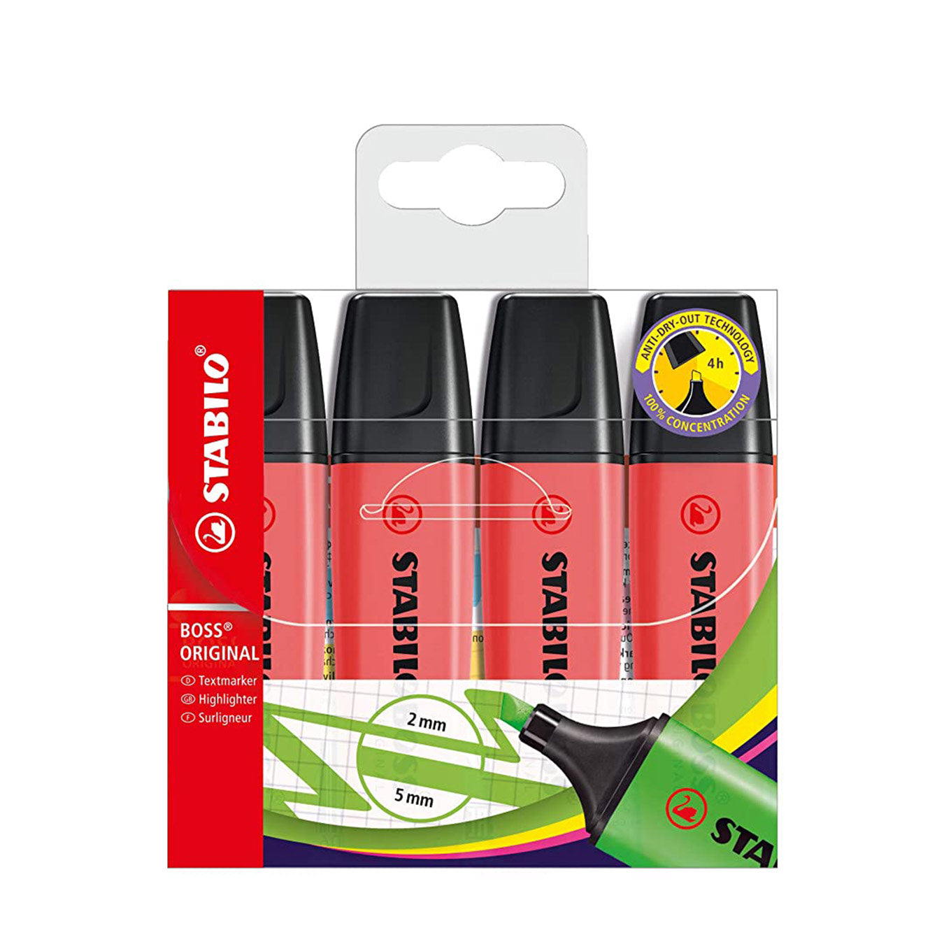 Stabilo | Boss Original Highlighter Pen| Pink | Wallet Of 4 Pcs – AARCAAI