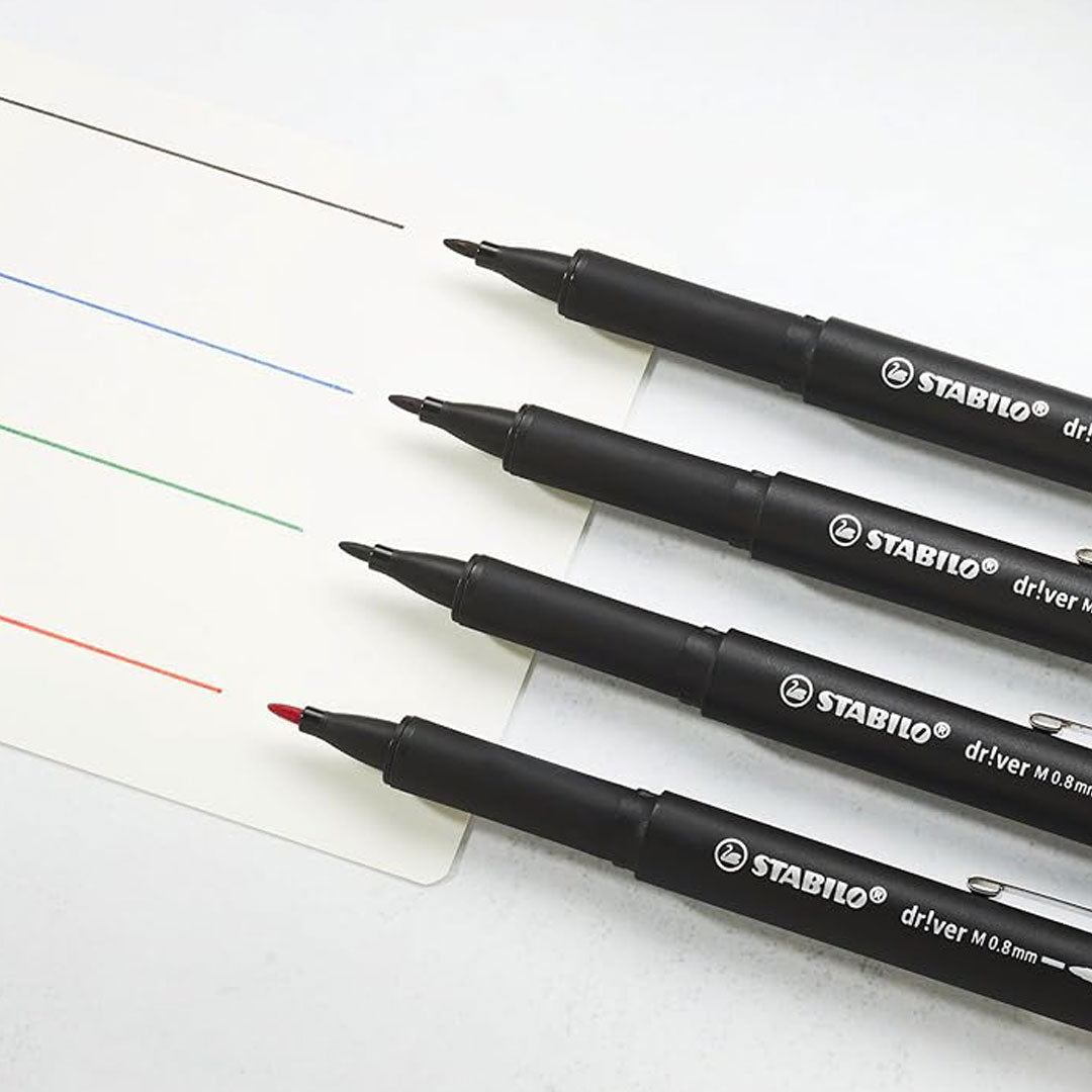 Stabilo | dr!ver Series | Premium Fineliner | 0.8mm | Medium | Green