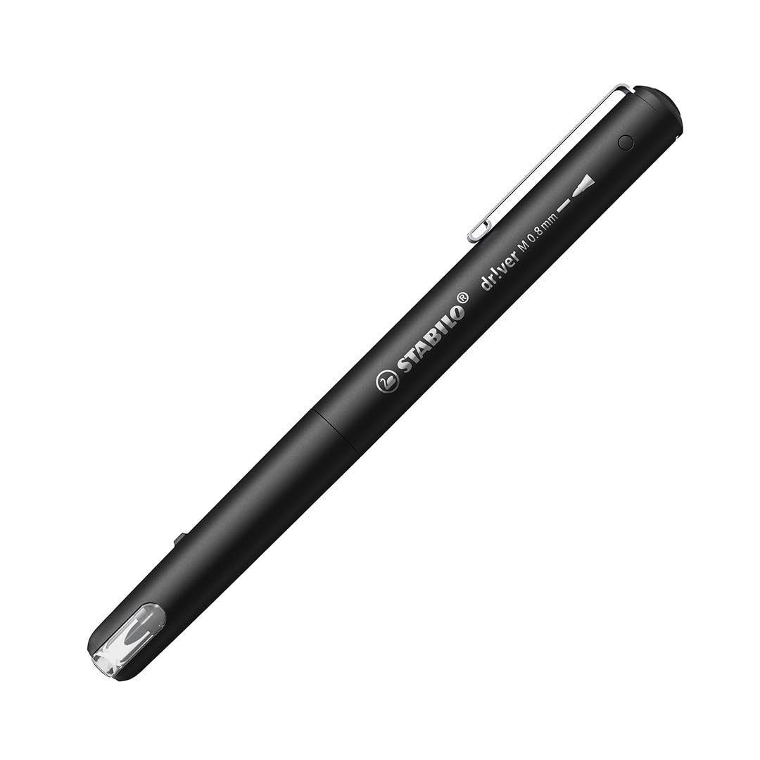 Stabilo | dr!ver Series | Premium Fineliner | Medium | Pack of 5 | Black