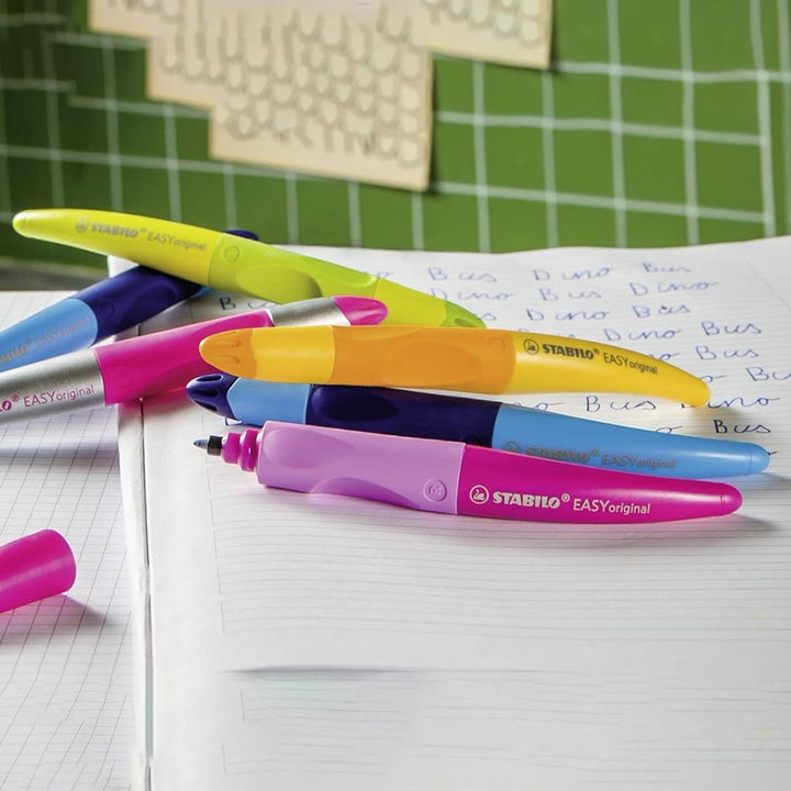 Stabilo | Easy Original | Pastel | Roller Ball Pen | Right Handed | Light &amp; Dark Pink | Pack of 1