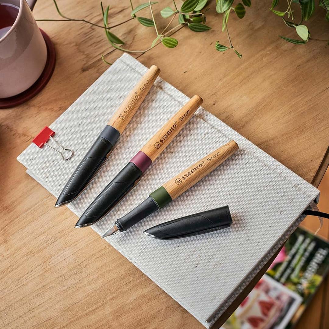 STABILO Grow Climate Neutral Fountain Pen - Plum Red