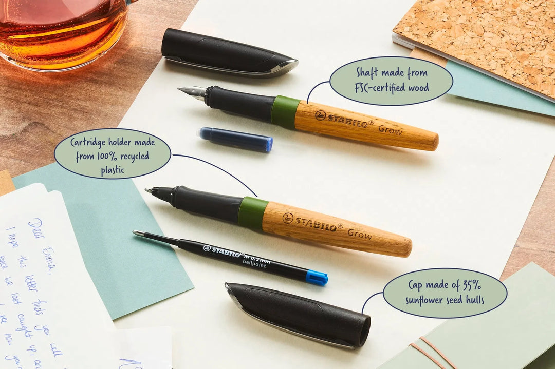 STABILO Grow Ballpoint Pen – Moss Green &amp; Oak - Aarcaai