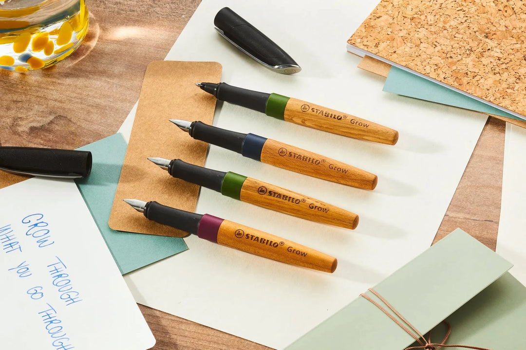 STABILO Grow Ballpoint Pen – Moss Green &amp; Oak - Aarcaai