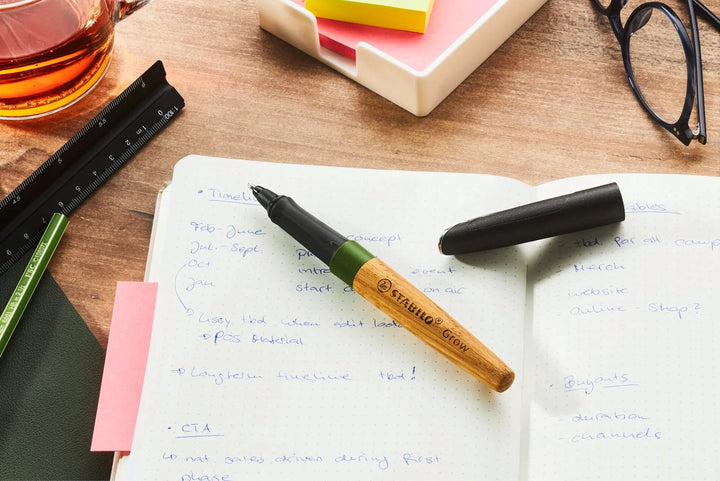 STABILO Grow Ballpoint Pen – Moss Green &amp; Oak - Aarcaai