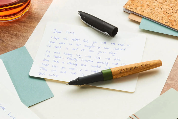 STABILO Grow Ballpoint Pen – Moss Green &amp; Oak - Aarcaai