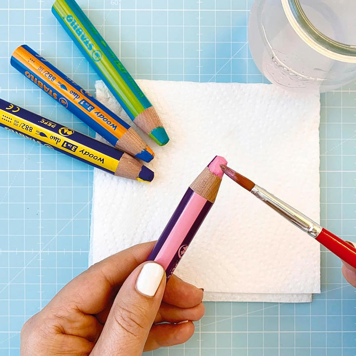 Stabilo | Multi-Talented Pencil | Woody 3 In 1 Duo |  Turquoise/Light Green | 1 Piece