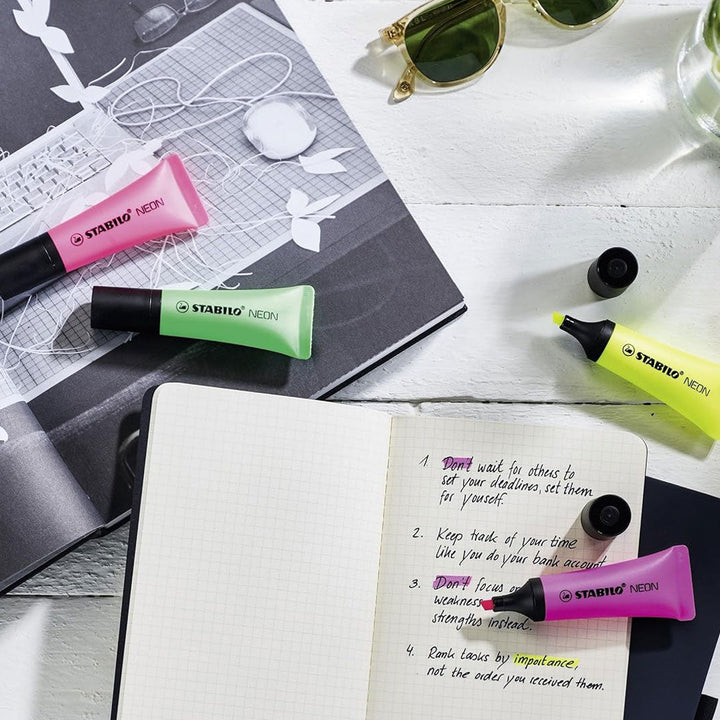STABILO Neon Highlighter Pen  – 45 PCS