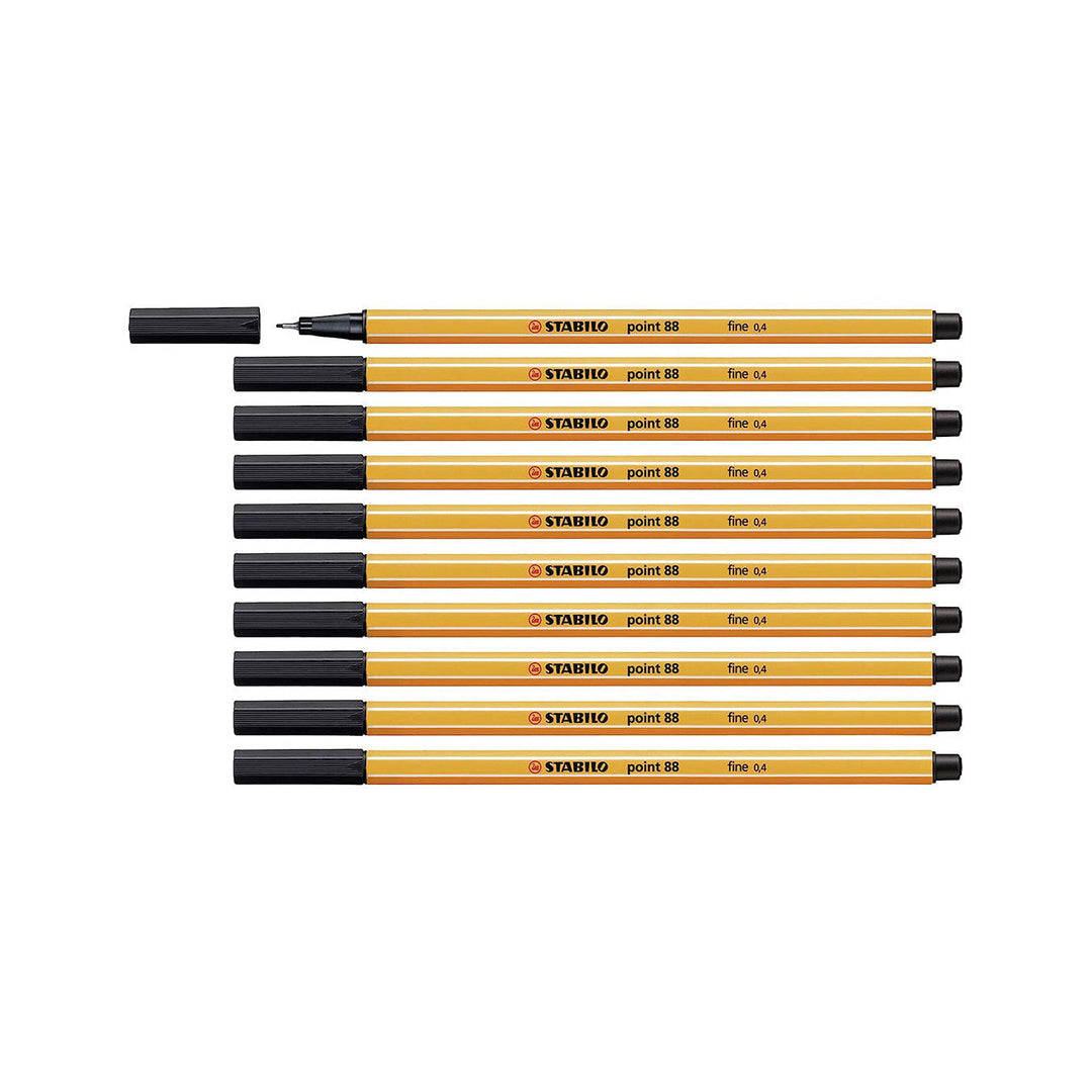 Stabilo | Point 88 | Fineliner | Black | Pack Of 10