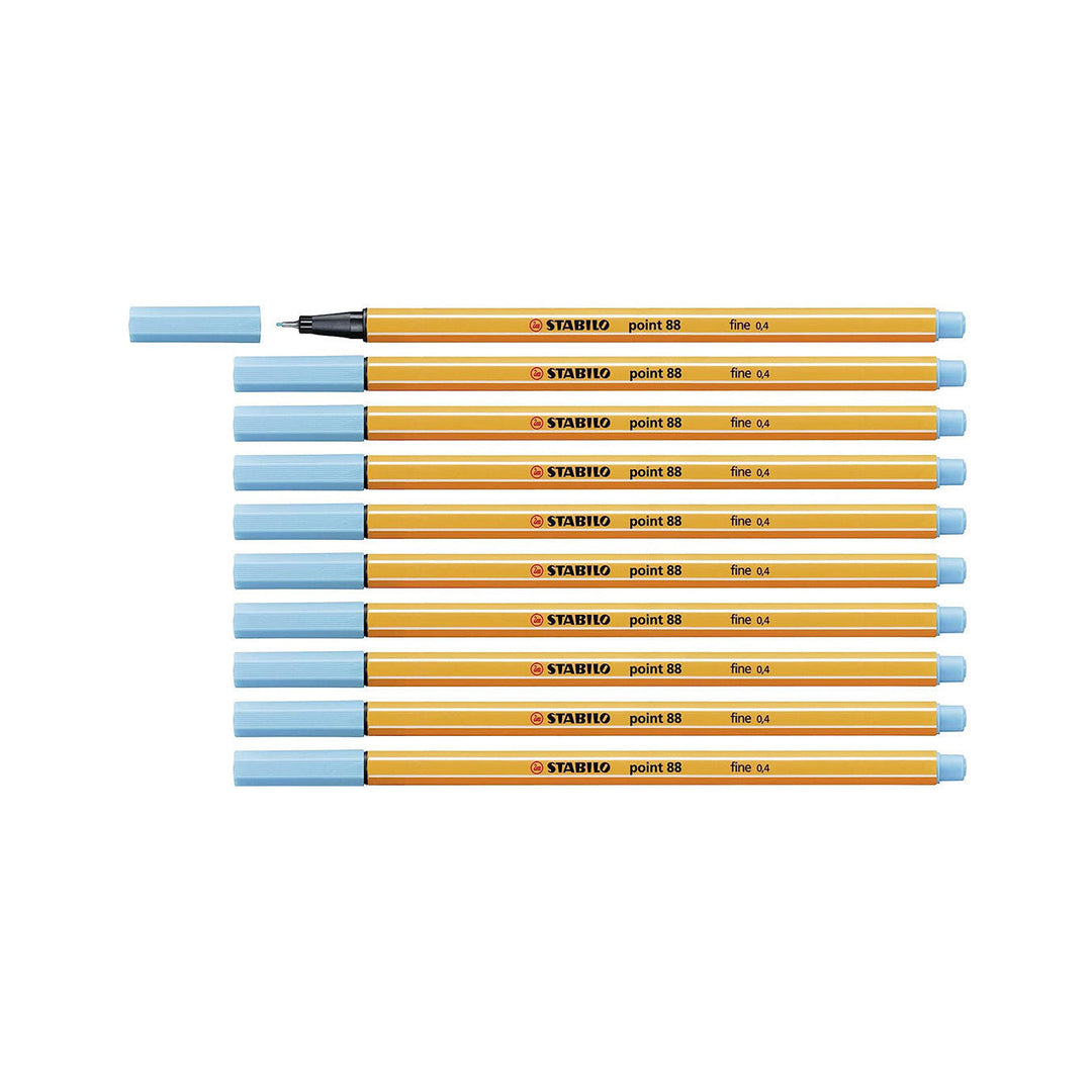 Stabilo | Point 88 | Fineliner | Azure | Pack Of 10