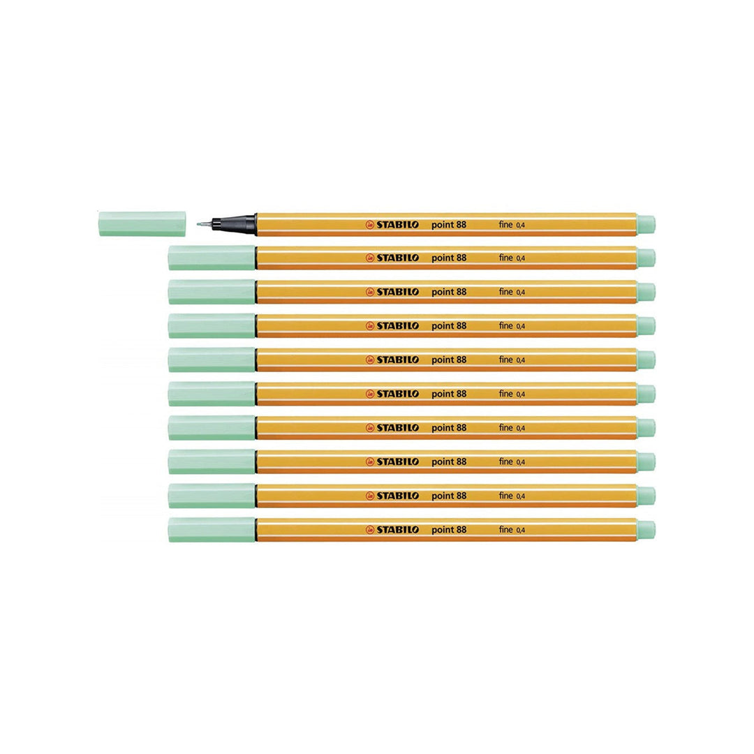 Stabilo | Point 88 | Fineliner | Ice Green | Pack Of 10