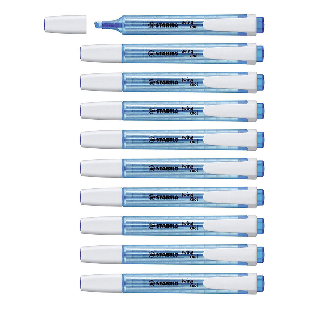 Stabilo | Swing Cool | Blue | Pack Of 10Pcs | Highlighter Pen