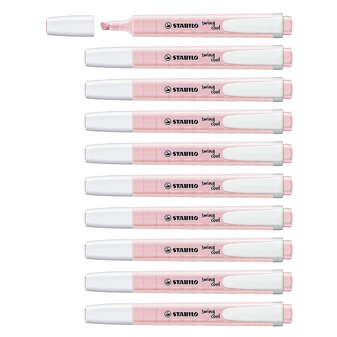 Stabilo | Swing Cool | Pastel | Blush | Pack Of 10Pcs | Highlighter Pen