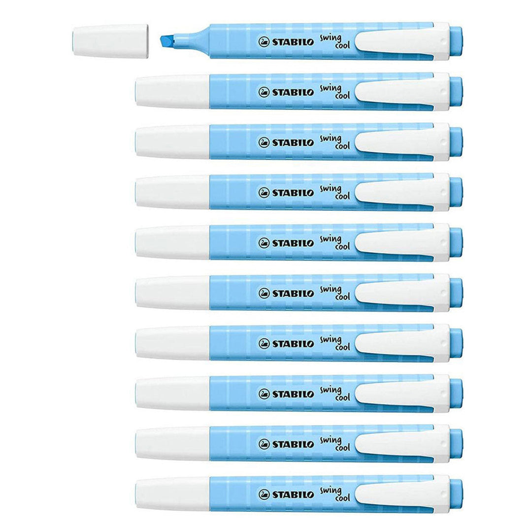 Stabilo | Swing Cool | Pastel | Breezy Blue | Pack Of 10Pcs | Highlighter Pen