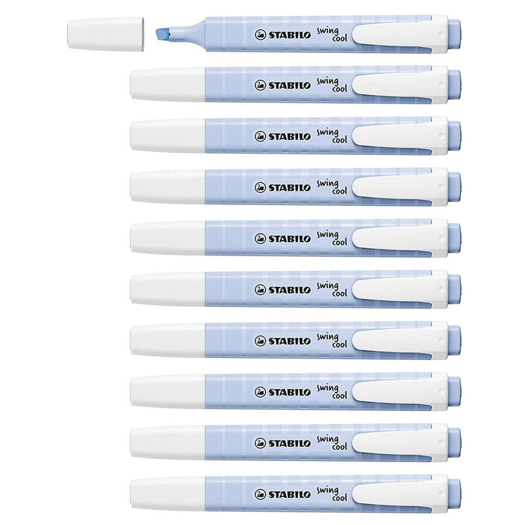 Stabilo | Swing Cool | Pastel | Cloudy Blue | Pack Of 10Pcs | Highlighter Pen