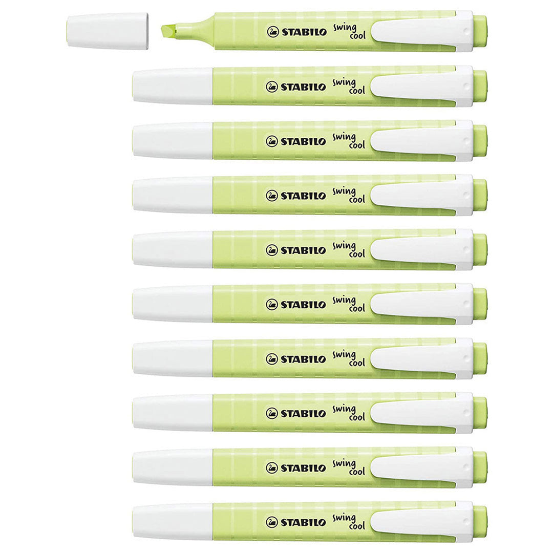Stabilo | Swing Cool | Pastel | Dash Of Lime | Pack Of 10Pcs | Highlighter Pen