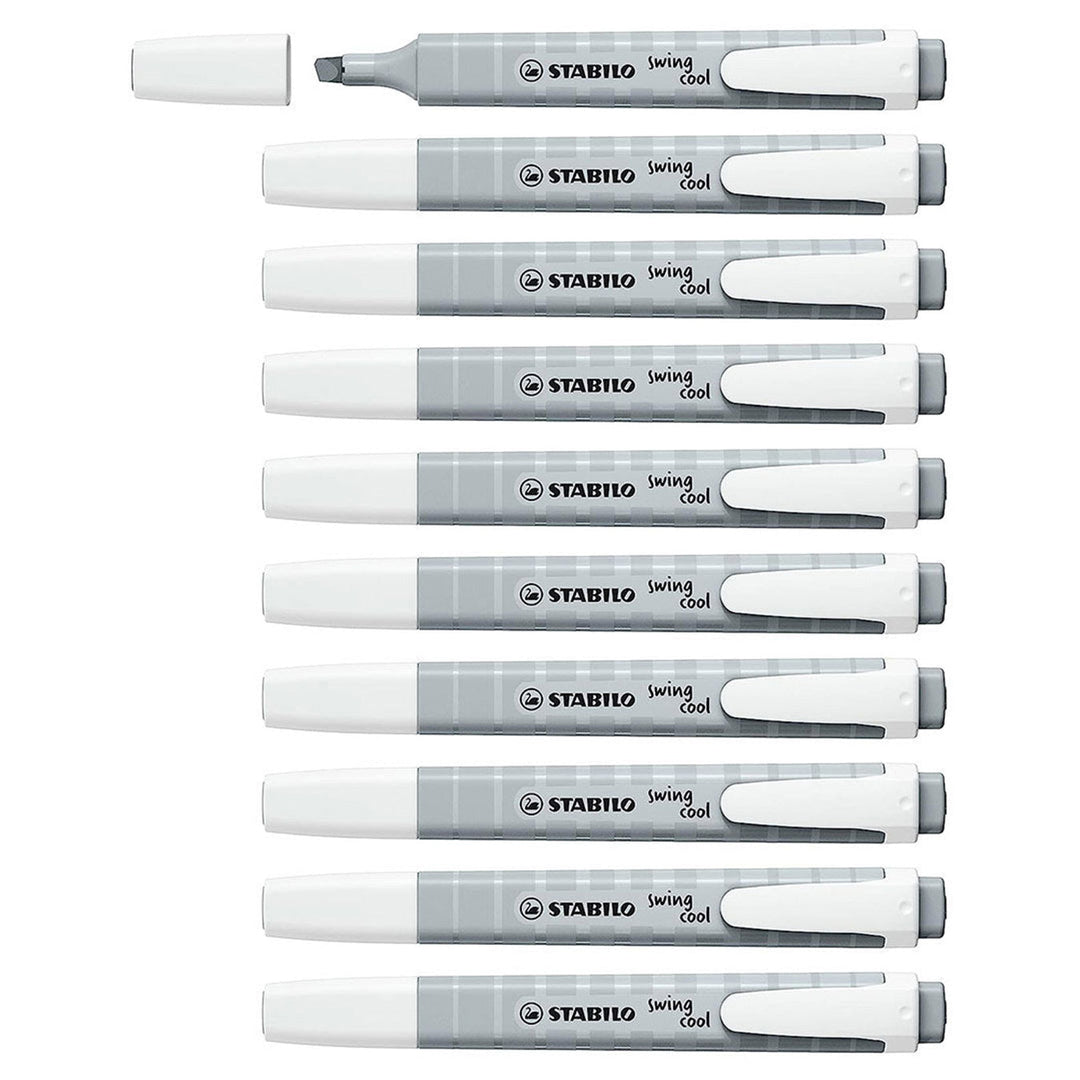 Stabilo | Swing Cool | Pastel | Dusty Grey | Pack Of 10Pcs | Highlighter Pen