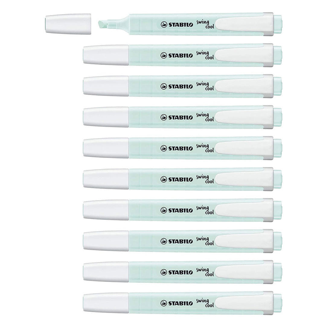 Stabilo | Swing Cool | Pastel | Turquoise | Pack Of 10Pcs | Highlighter Pen