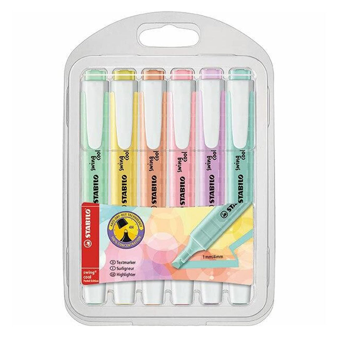 Stabilo | Swing Cool | Pastel | Pack Of 6Pcs | Highlighter Pen