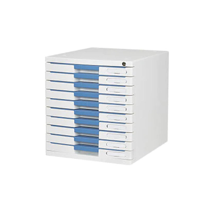 Sysmax | Lockable File Cabinet | 10 Drawers | Blue |New Max | For Office School  &amp; Hospital