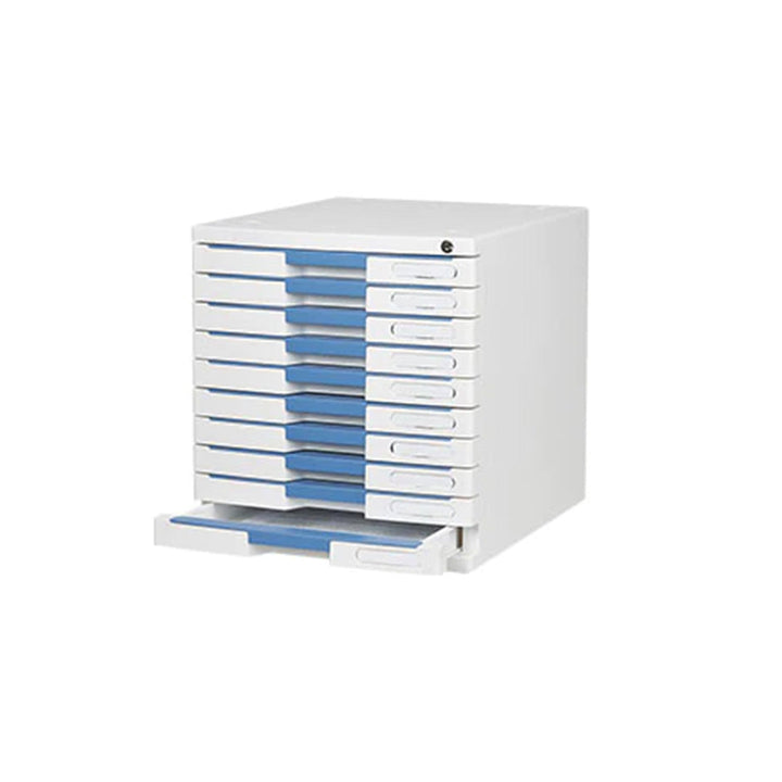Sysmax | Lockable File Cabinet | 10 Drawers | Blue |New Max | For Office School  &amp; Hospital