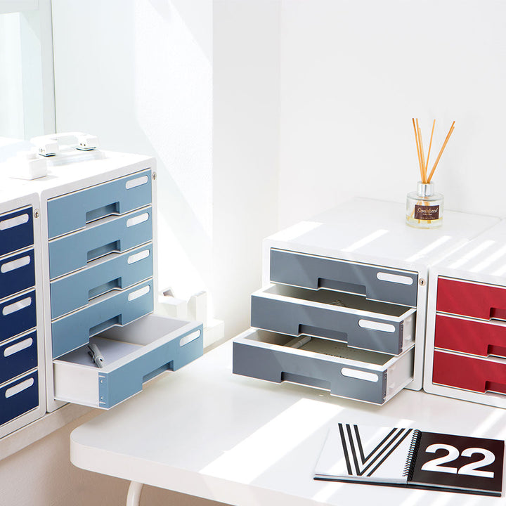 Sysmax | Lockable File Cabinet | 5 Drawers | Wine Red|Deluxe Color | For Office School  &amp; Hospital