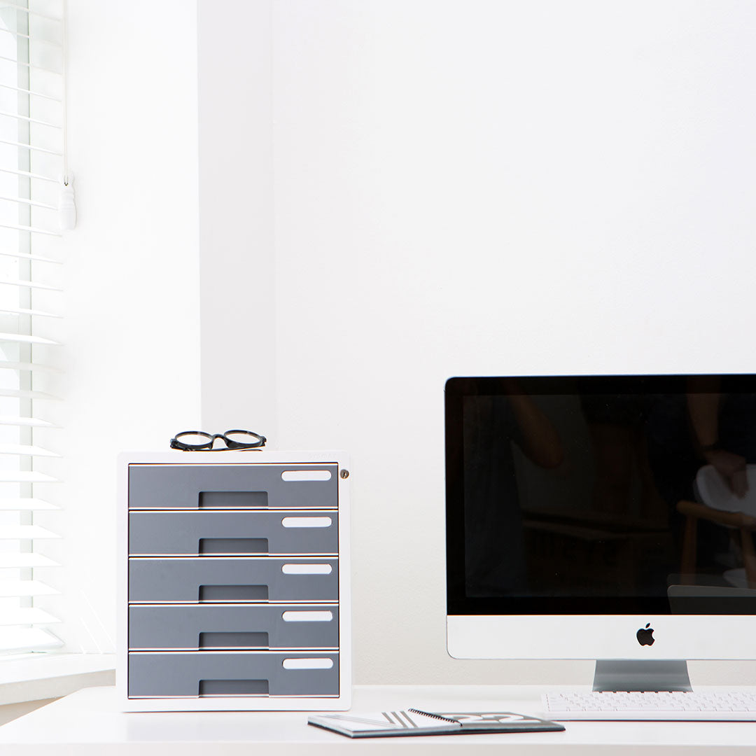 Sysmax | Lockable File Cabinet | 5 Drawers | Mint | Deluxe Color | For Office School  &amp; Hospital