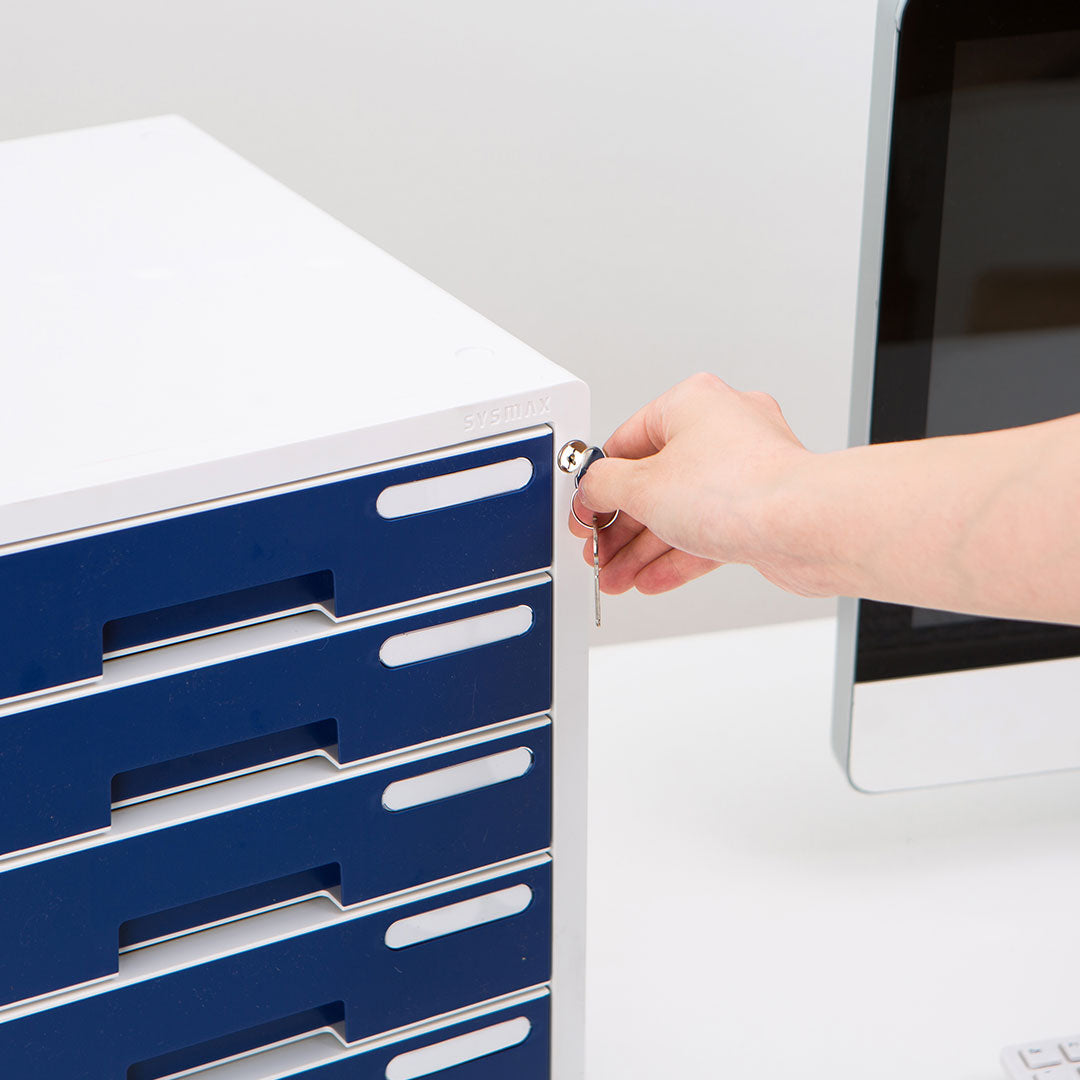 Sysmax | Lockable File Cabinet | 5 Drawers | Wine Red|Deluxe Color | For Office School  &amp; Hospital