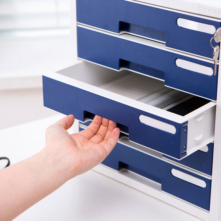 Sysmax | Lockable File Cabinet | 5 Drawers | Wine Red|Deluxe Color | For Office School  &amp; Hospital