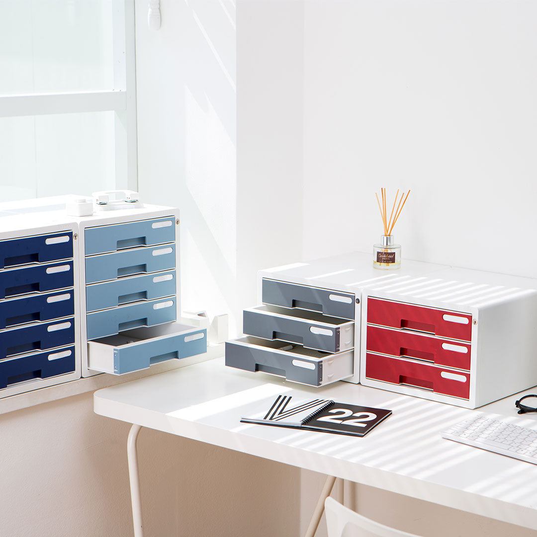Sysmax | Lockable File Cabinet | 5 Drawers | Wine Red|Deluxe Color | For Office School  &amp; Hospital