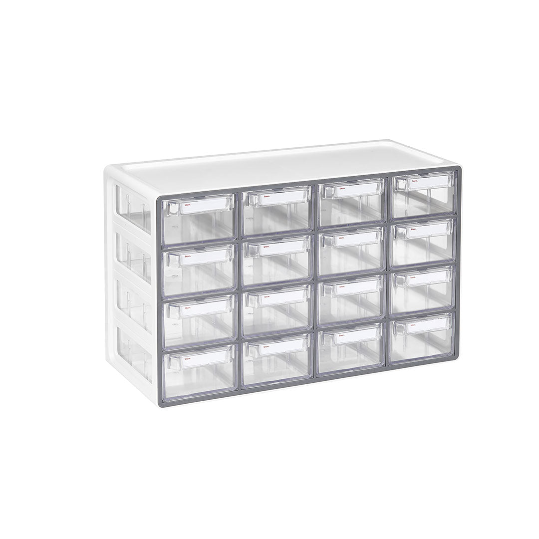 Sysmax | Multi Utility  Storage Box | 16 Drawers | Organizer | Grey | Up System | For Office &amp; Home