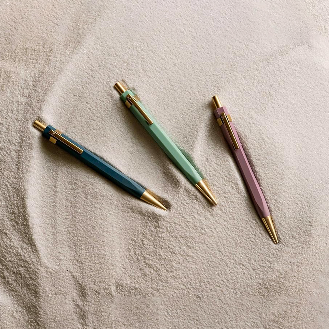 Ystudio Glamour Evolve Ocean Sustainable Ballpoint Pen in Teal Green