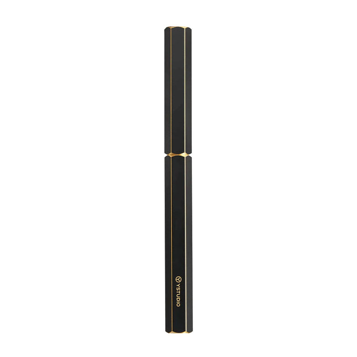 Ystudio Classic Revolve Fountain Pen - Black Hexogon | Medium Nib