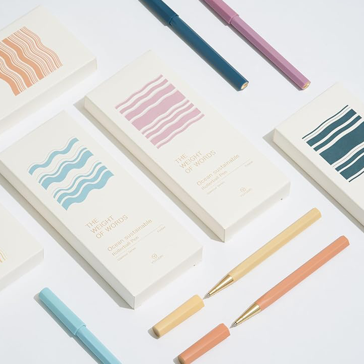 Ystudio Glamour Evolve Sustainable Rollerball Pen - Sunset Orange