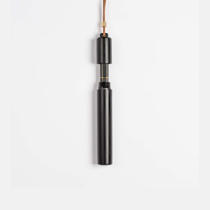 Ystudio Classic Revolve Portable Fountain Pen – Black Metal (Medium Nib)