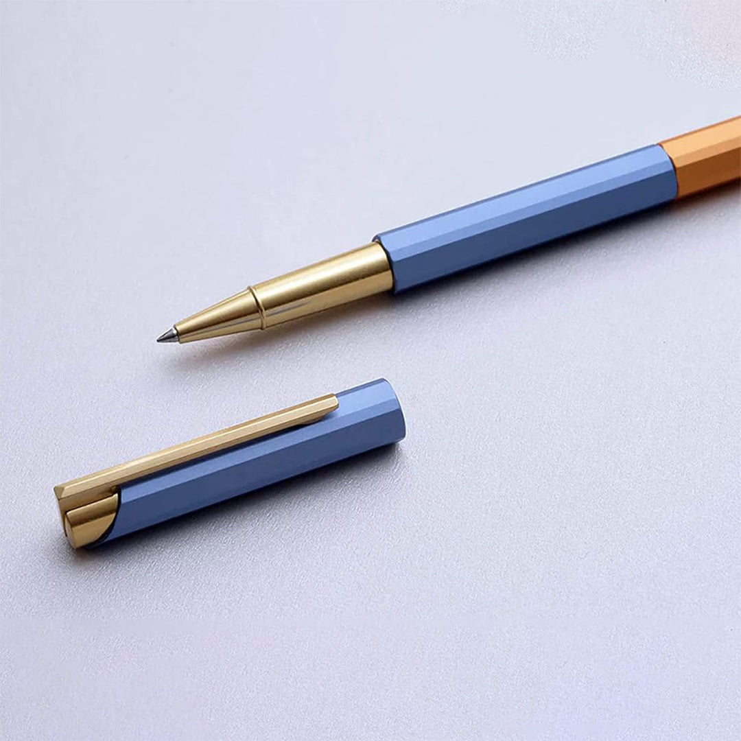 Ystudio Glamour Evolve - Bihex Rollerball Pen | Blue Gin