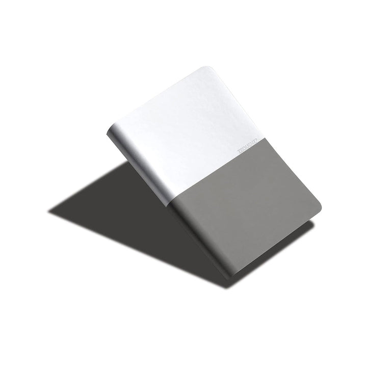 Zequenz A5 &amp; A6 Size Notebook Set Pack of 2 Squared &amp; Blank Acid Free Paper 400 Pages Each Book 70GSM 360 Degree Flexibility 100% Handmade Basic Plus Series Silver Grey Book