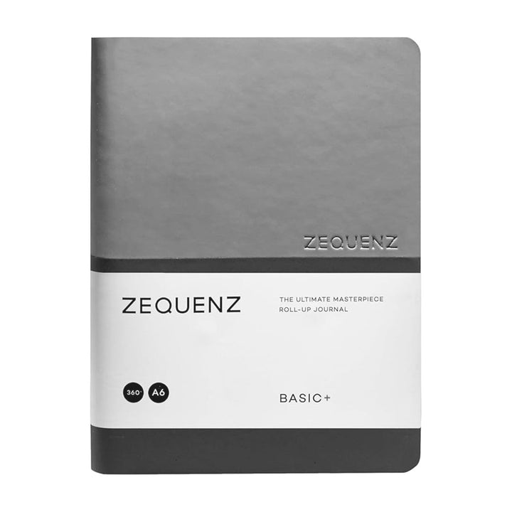 Zequenz Basic+ A6 Squared and Blank Notebook - Black Grey