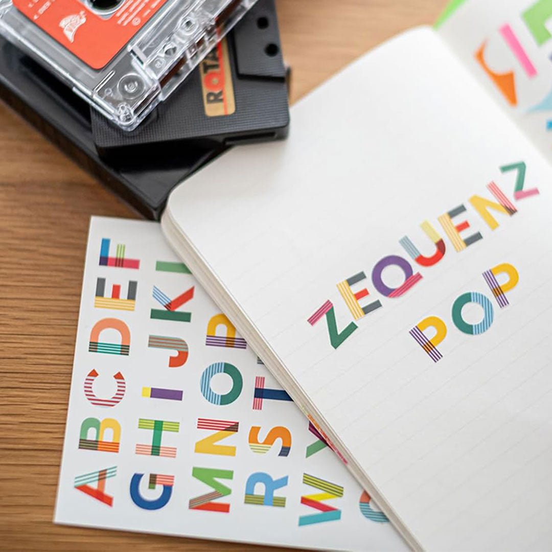 Zequenz Ruled Notebook Gift Set Flexible Handmade Fountain Pen Friendly Blue Grey Red Green - 120 Pages Each - Aarcaai