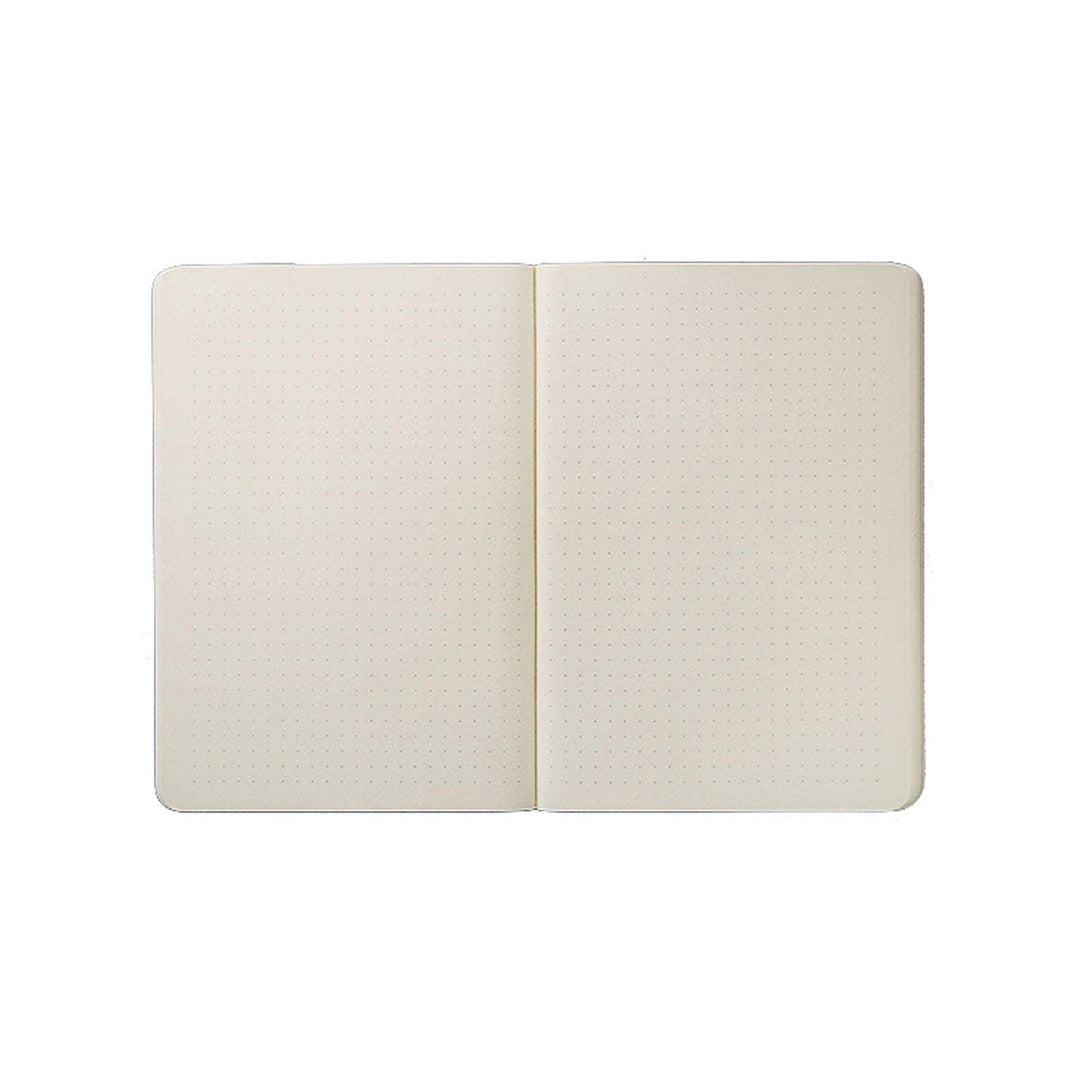 Zequenz A5 Size Apricot Orange Slim Notebook Dotted Acid Free Paper 200 Pages 80GSM 360 Degree Flexibility 100% Handmade Fountain Pen Friendly Color Series Bookmark Included