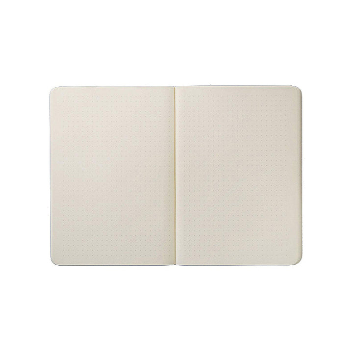 Zequenz A5 Size Apricot Orange Slim Notebook Dotted Acid Free Paper 200 Pages 80GSM 360 Degree Flexibility 100% Handmade Fountain Pen Friendly Color Series Bookmark Included