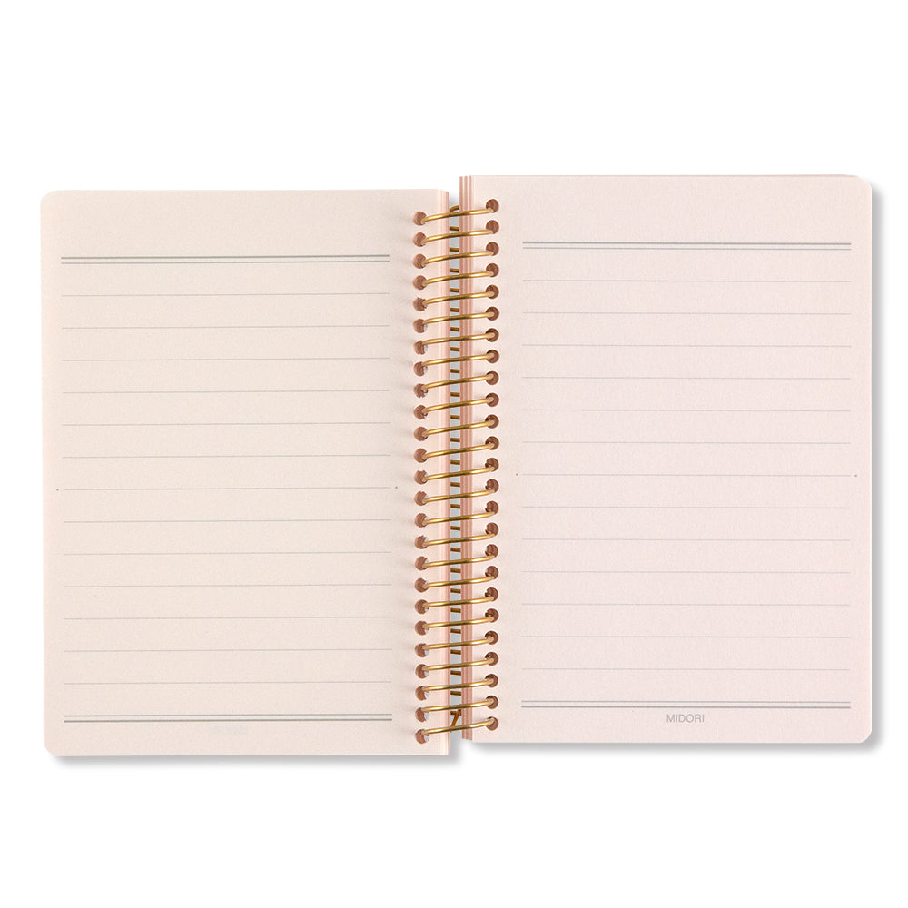 Midori Line Ruled Colour Wirebound Notebook - A7
