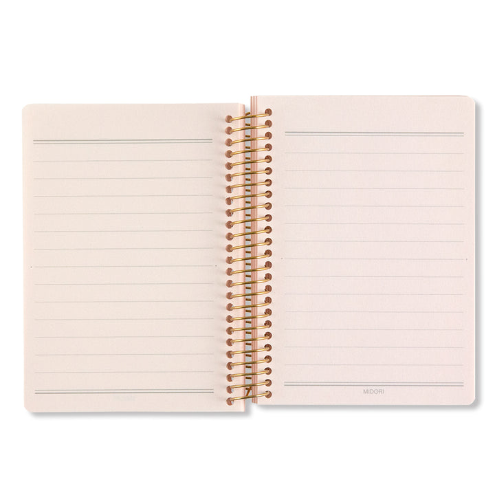 Midori Line Ruled Colour Wirebound Notebook - A7