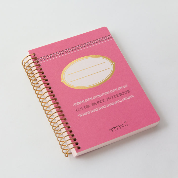 Midori Line Ruled Colour Wirebound Notebook - A7
