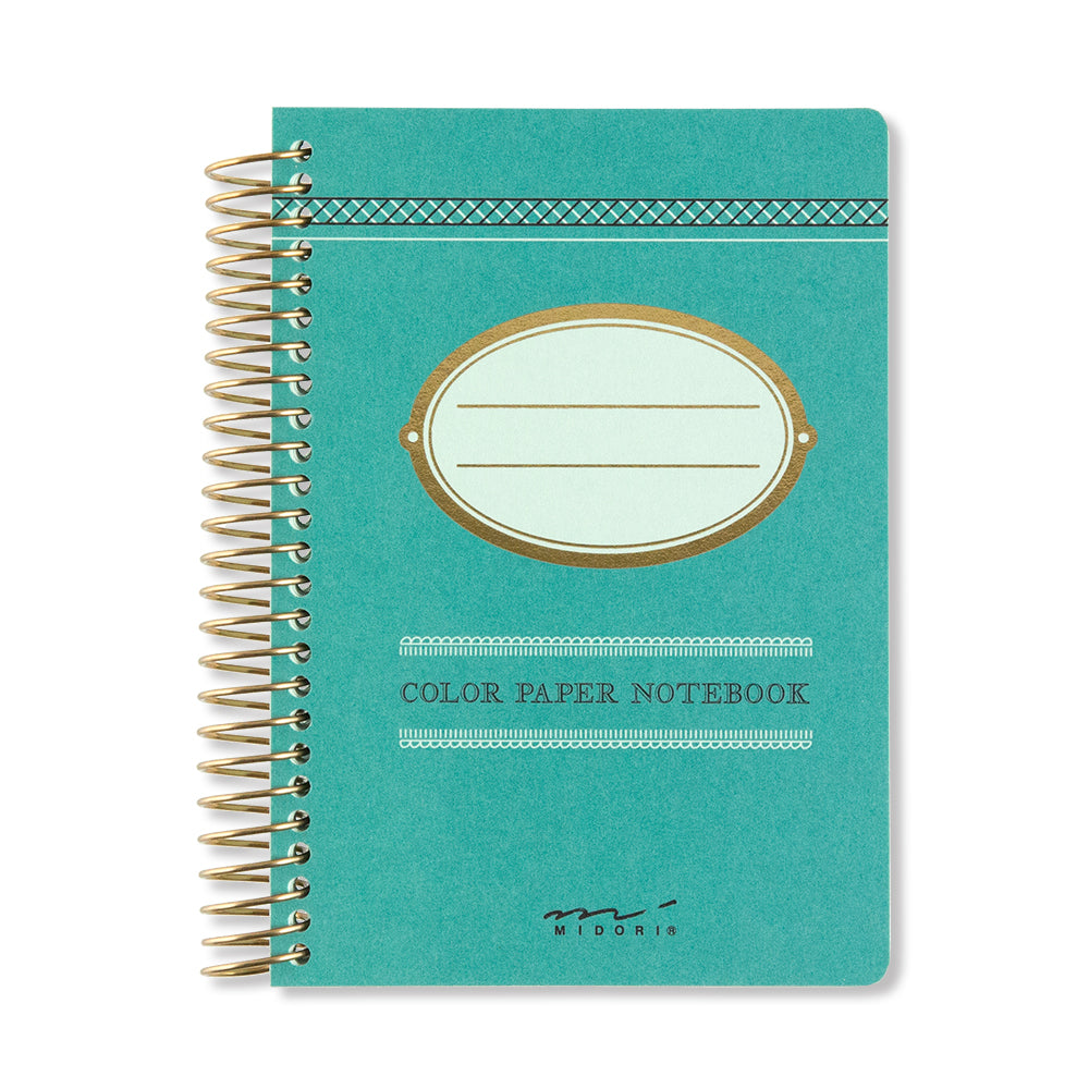 Midori Line Ruled Colour Wirebound Notebook - A7