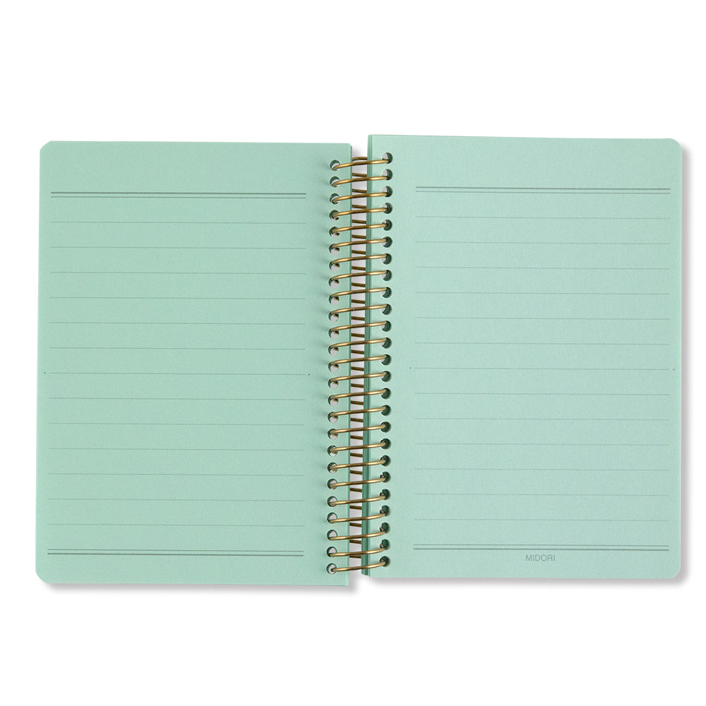 Midori Line Ruled Colour Wirebound Notebook - A7